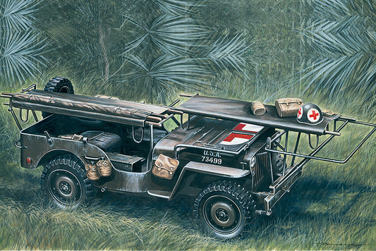 Italeri 1/4 Ton 4X4 Ambulance Jeep D Day C 326
