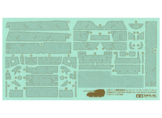 Tamiya 1/48 Elefant Zim Sheet 12671