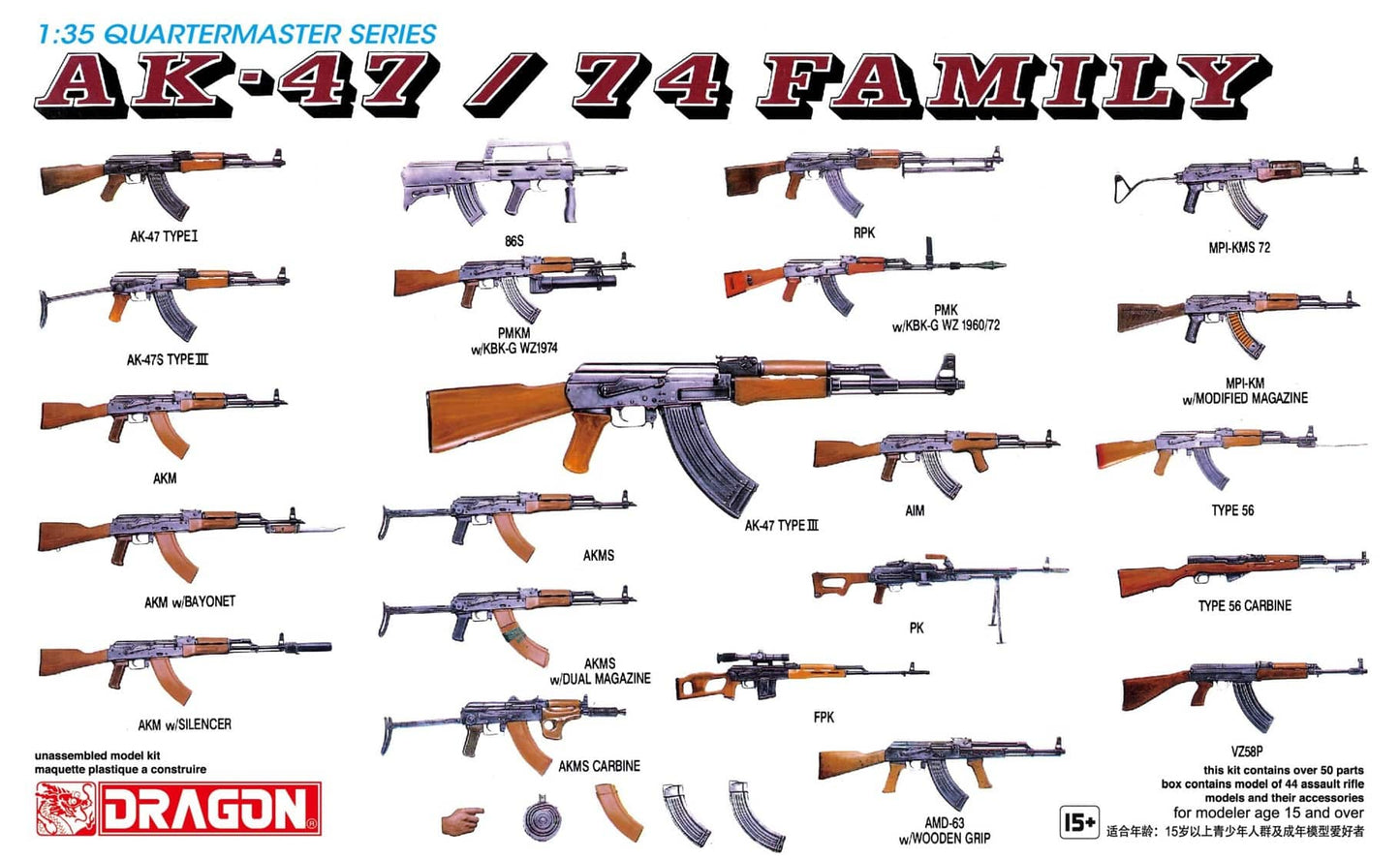 Dragon 1/35 AK-47 /74 Family Part 1 D3802