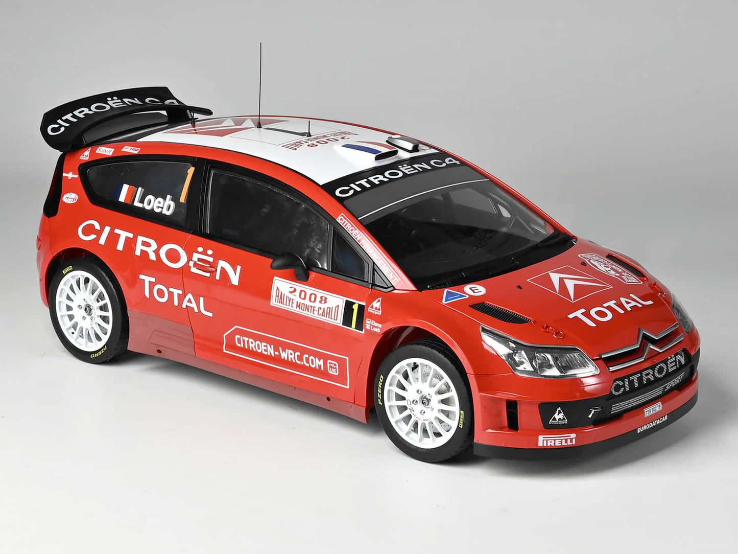IXO Collections Citroen C4 WRC 2008 Red 1/8th Scale Metal & Plastic Kit IXCCC4FK
