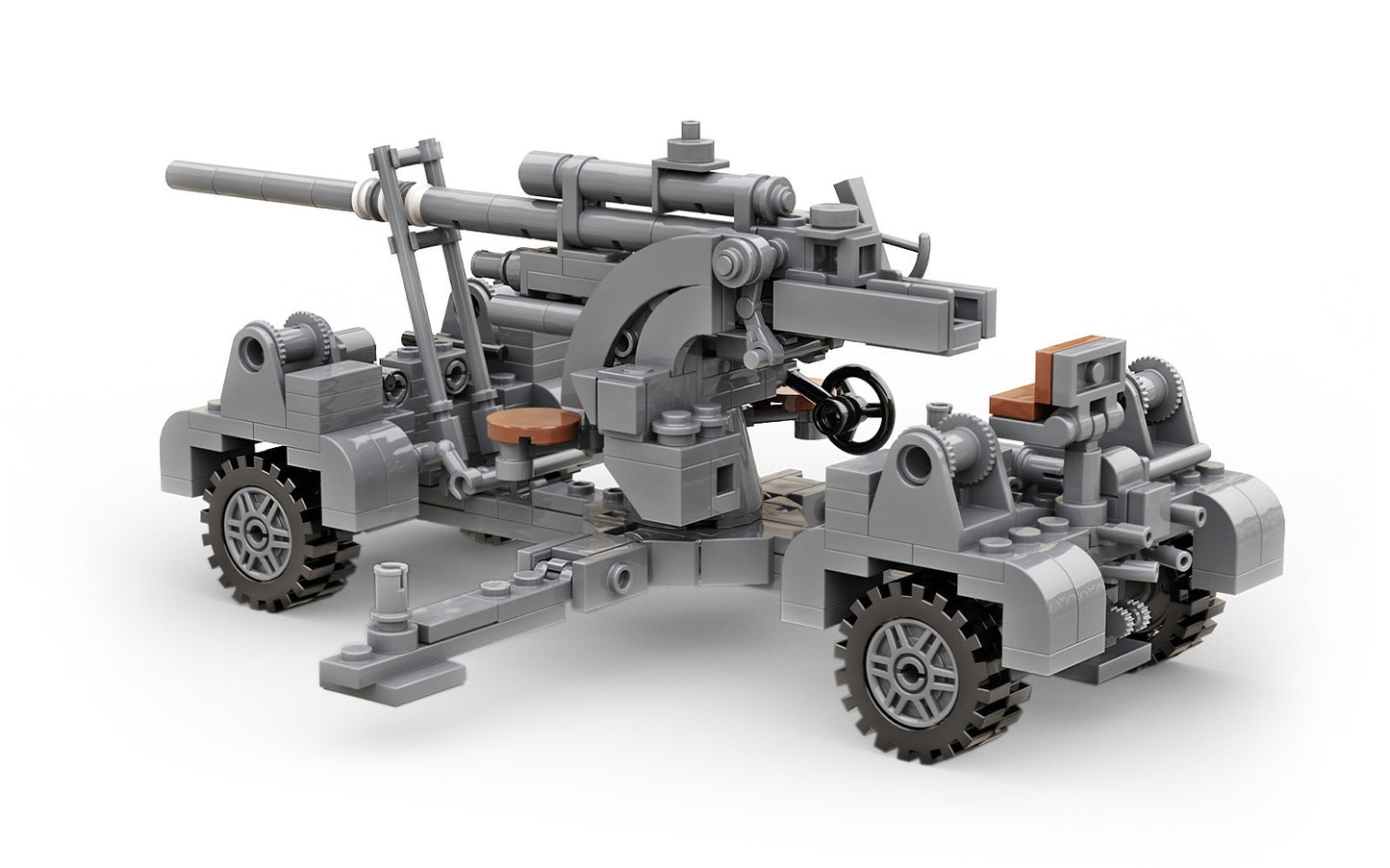 Build Army 88mm Flak 36 Artillery B0036