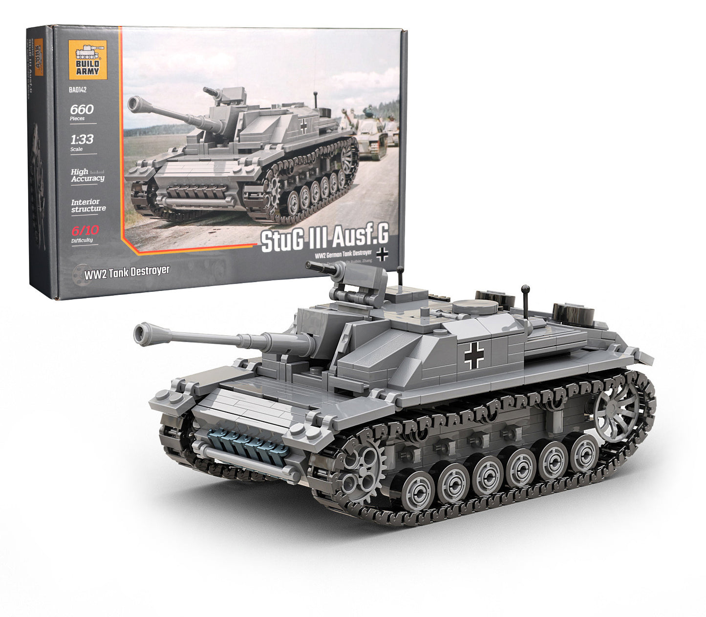 Build Army StuG lll Ausf. G Tank Destroyer B0142