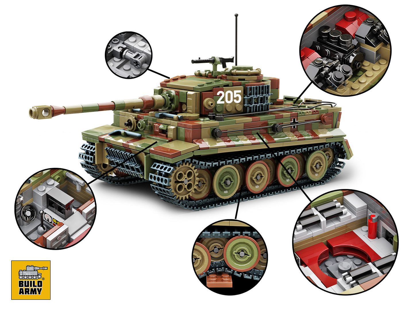 Build Army Tiger I Ausf.E Late Version B0181C