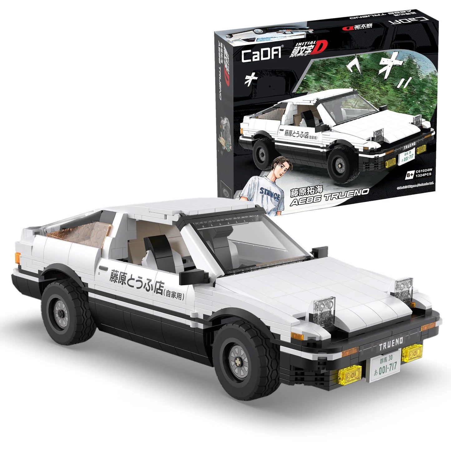 CaDA Initial D 1:12 Toyota Trueno AE86 - 1324 pcs C61024W