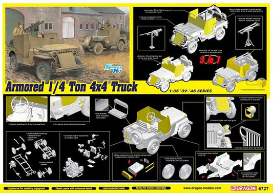 Dragon 1/35 ARMORED 1/4 TON 4X4 TRUCK D6727