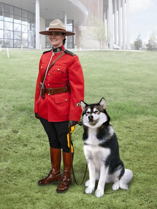 RCMP Female Officer with Dog 1:16 Figures ICM16008