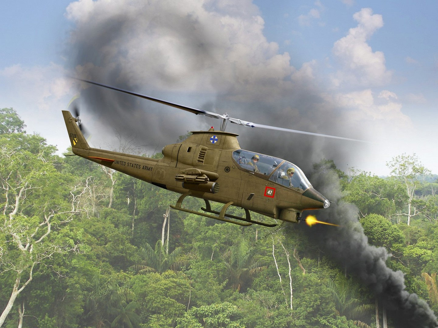 AH-1G Cobra (Early Production), U.S. Attack Helicopter ICM32060