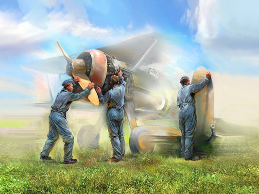 WWII British Ground Personnel (1939-1945) 3 Figures ICM32107