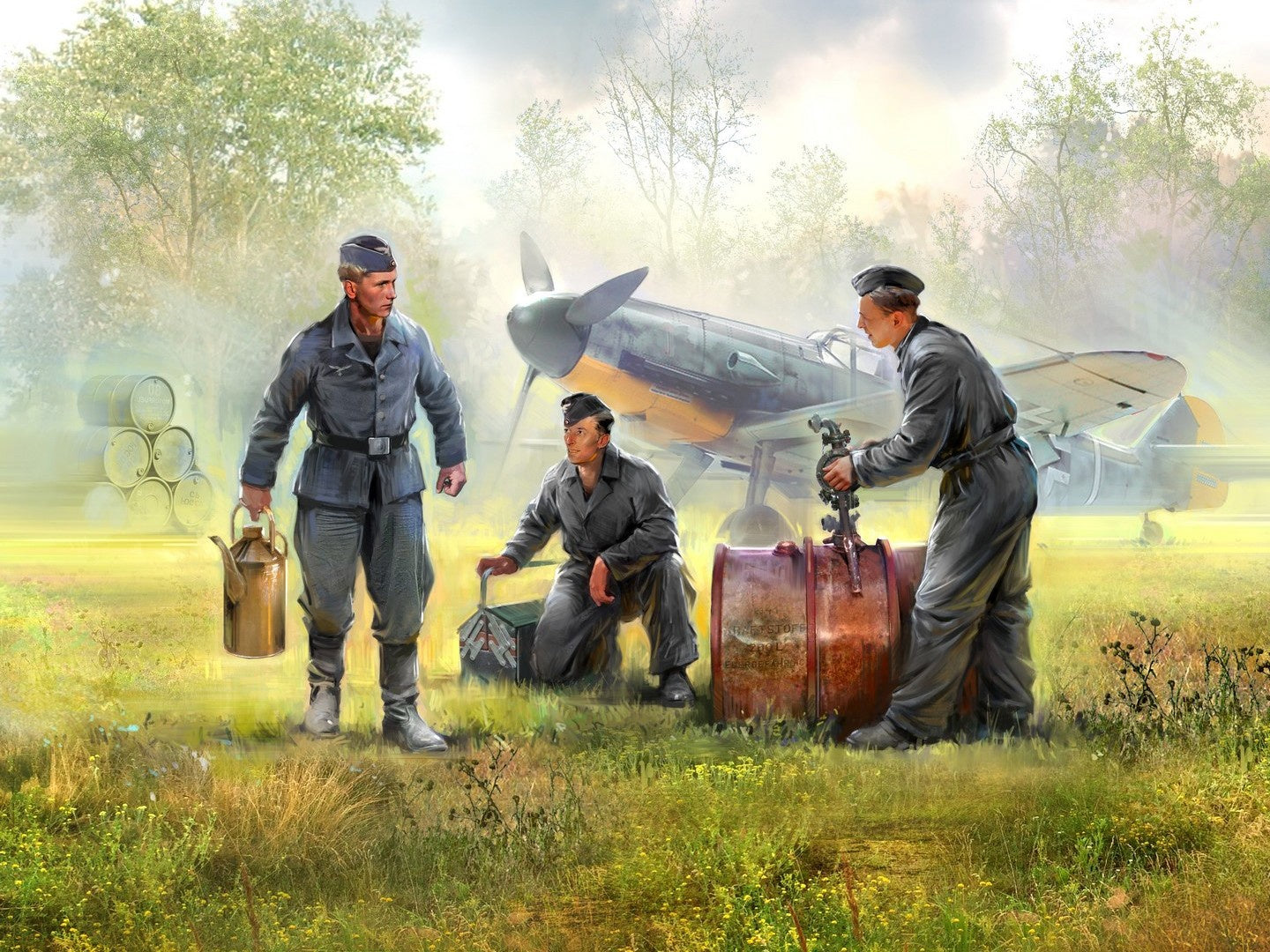 German Luftwaffe Ground Personnel (1939-1945) 3 Figures ICM32109