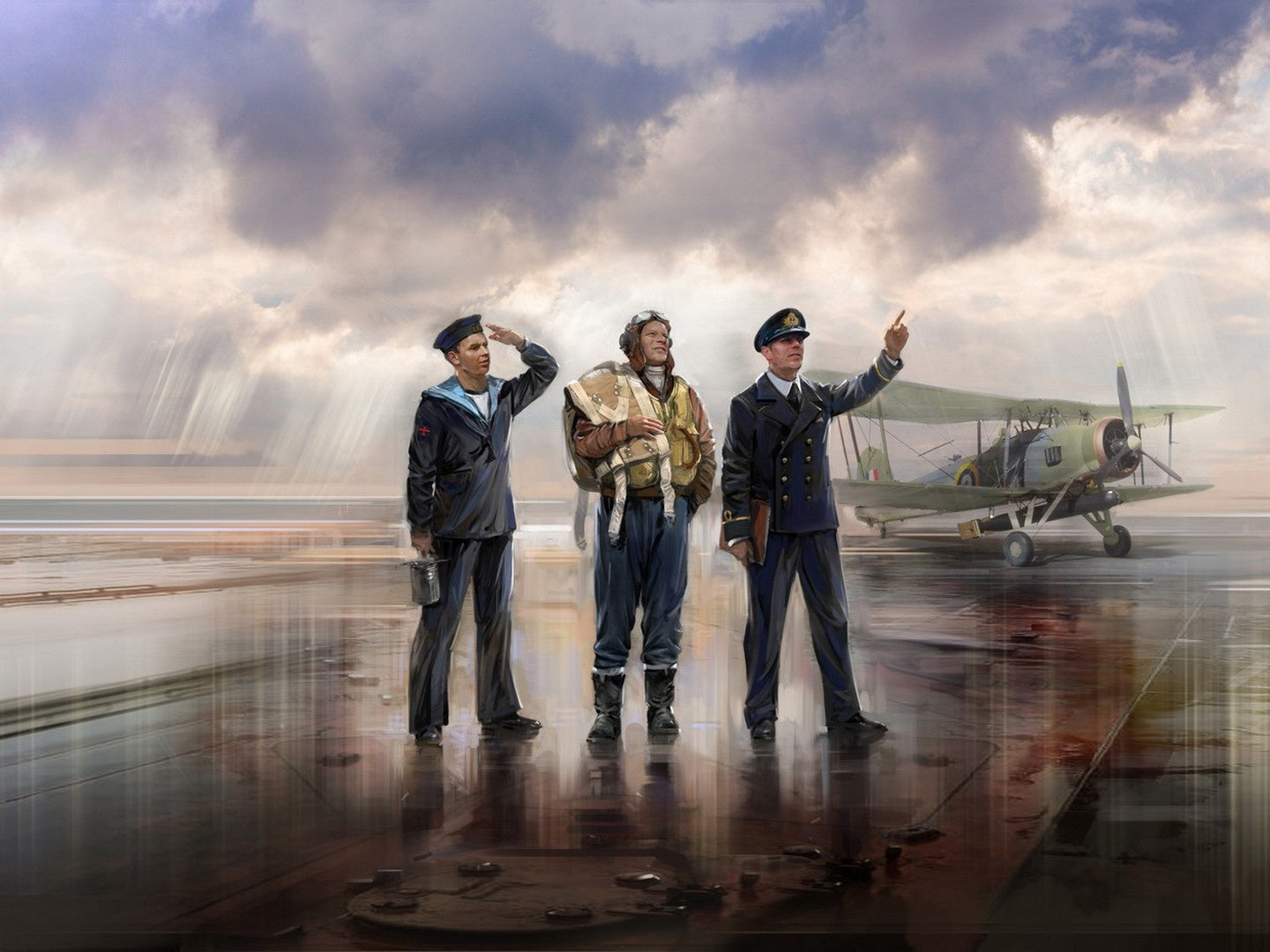 WWII Pilots of British Naval Aviation 3 Figures ICM32118