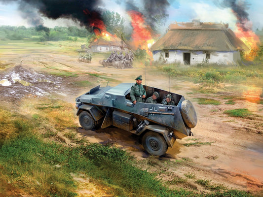 Sd.Kfz. 247 Ausf.B with 4 Crew Figures ICM35111