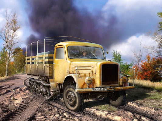 KHD S3000/SS M Maultier, WWII German Semi-Tracked Truck ICM35453