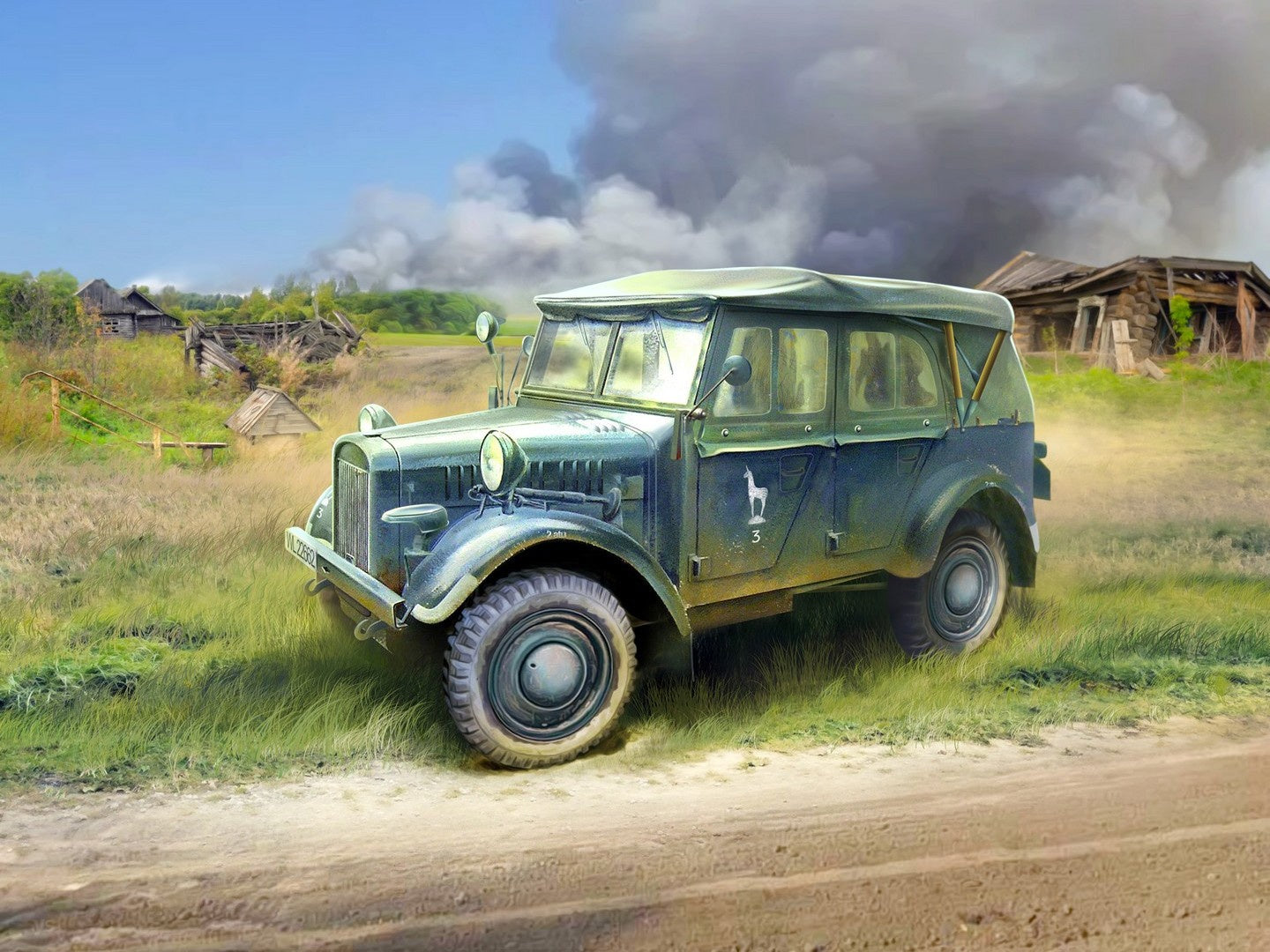 le.gl.Einheitz-Pkw Kfz.1 Soft Top, WWII German Light Personnel Car  ICM35582