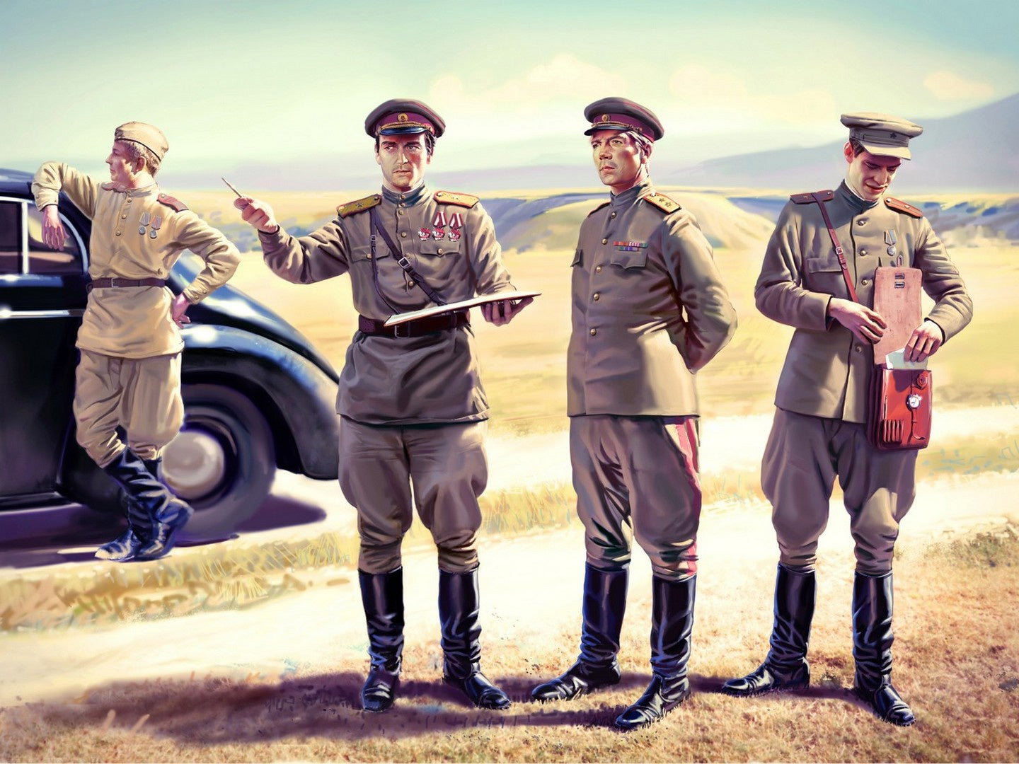 Soviet Staff Personnel (1943-1945) 4 Figures ICM35612