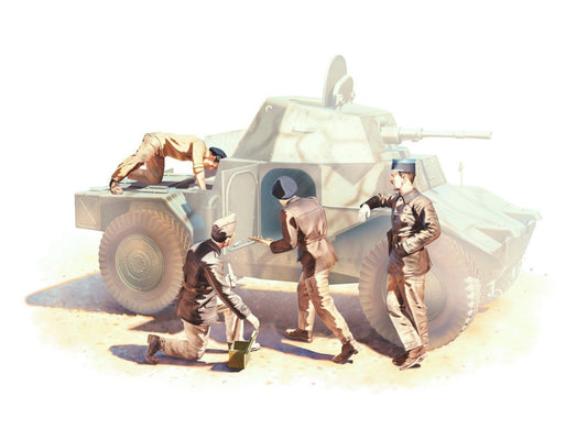 French Armoured Vehicle Crew (1940) 4 Figures ICM35615