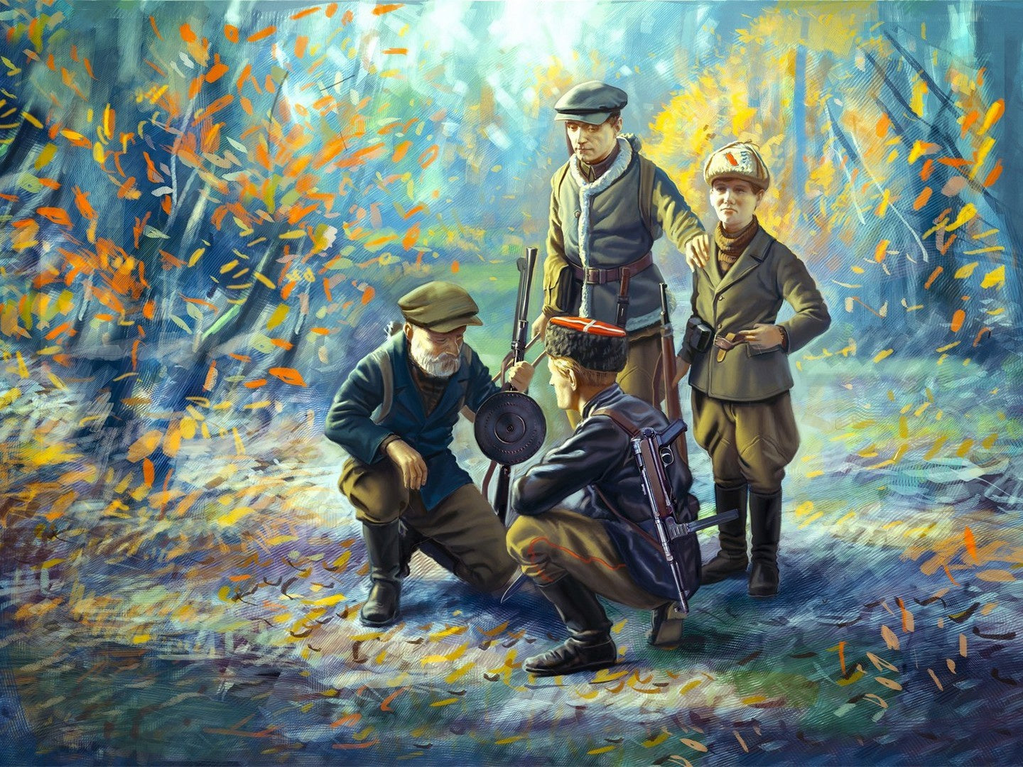 WWII Soviet Partisans 4 Figures ICM35631