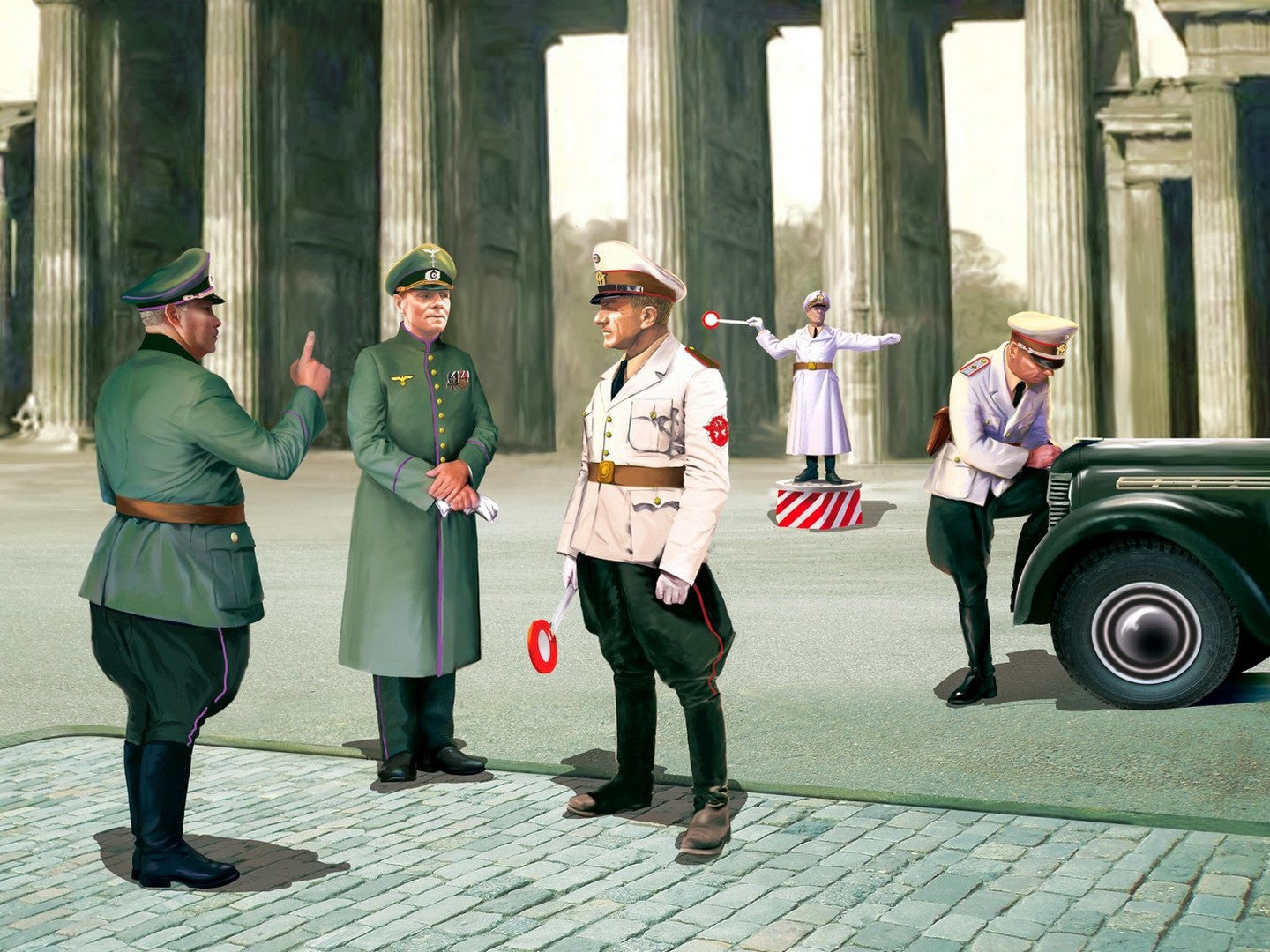 WWII German Road Police 5 Figures ICM35633