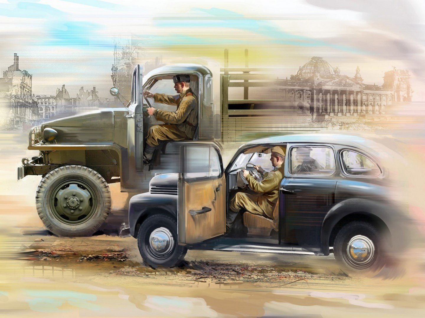 RKKA Drivers (1943-1945) with 2 Figures ICM35643