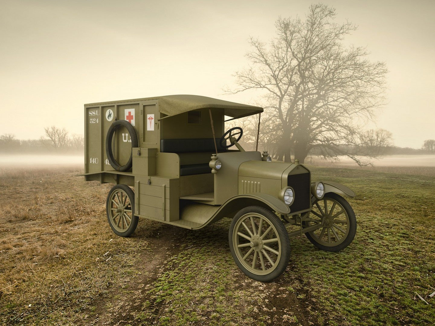 Model T 1917 Ambulance, WWI American Car   ICM35661