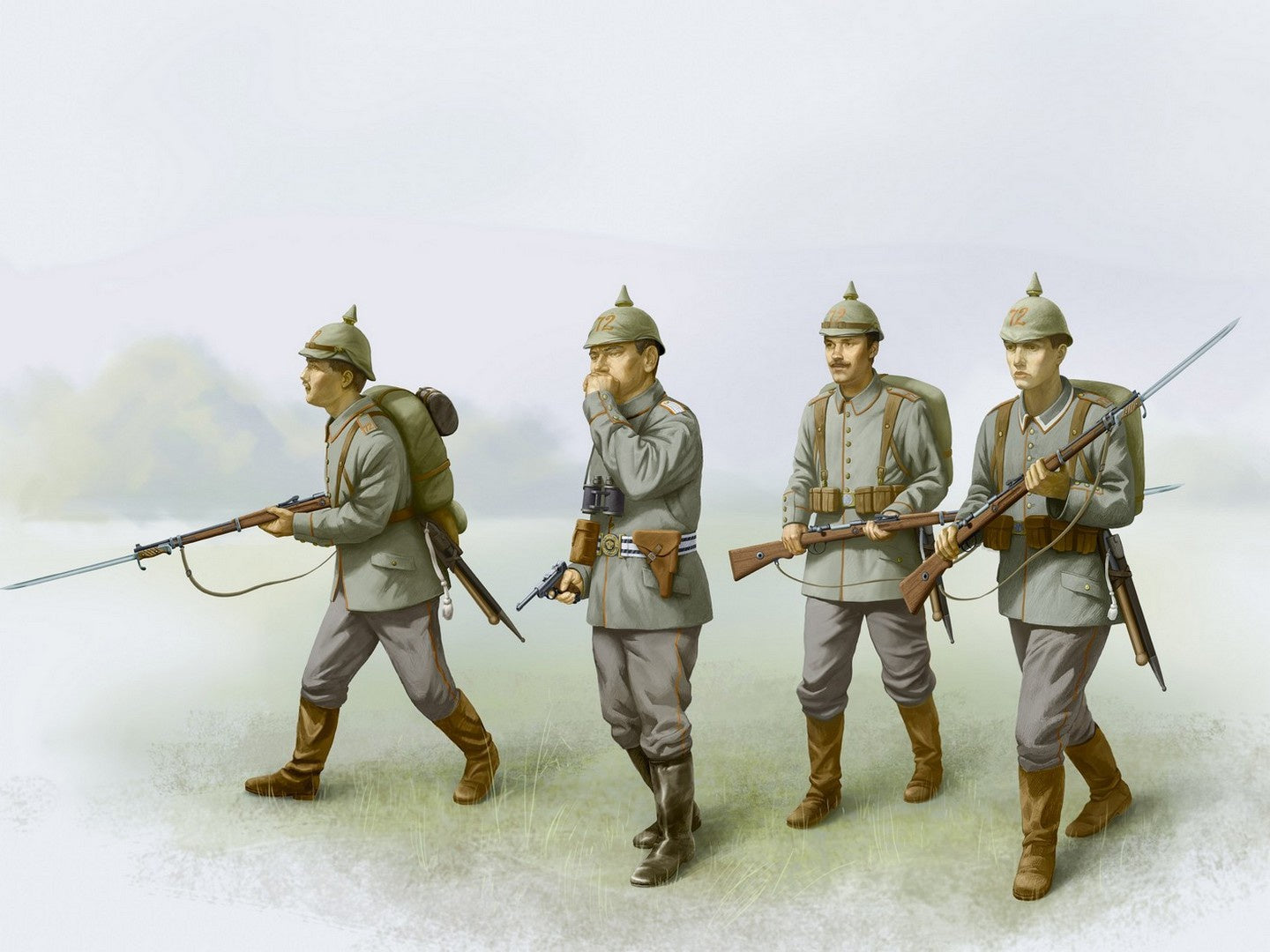 German Infantry (1914) 4 Figures ICM35679