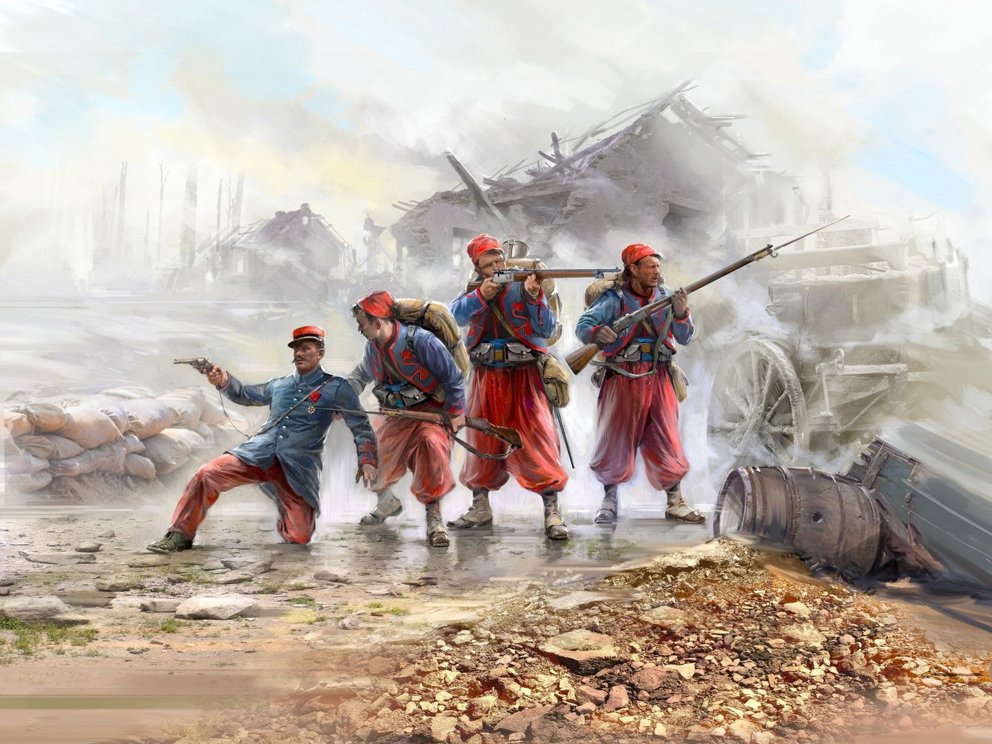 French Zouaves Infantry (1914) 4 Figures ICM35709