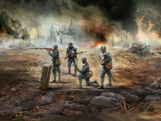 WWI Italian Infantry In Armour 4 Figures ICM35721