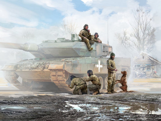 Leopard 2 Crew of the Armed Forces of Ukraine (5 Figures & Dog) ICM35757