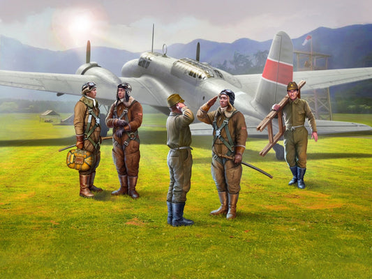 Japanese Pilots & Ground Personnel WWII 5 Figures ICM48053