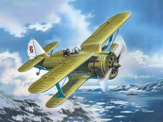 I-153 "Chaika", WWII Soviet Biplane Fighter ICM48095