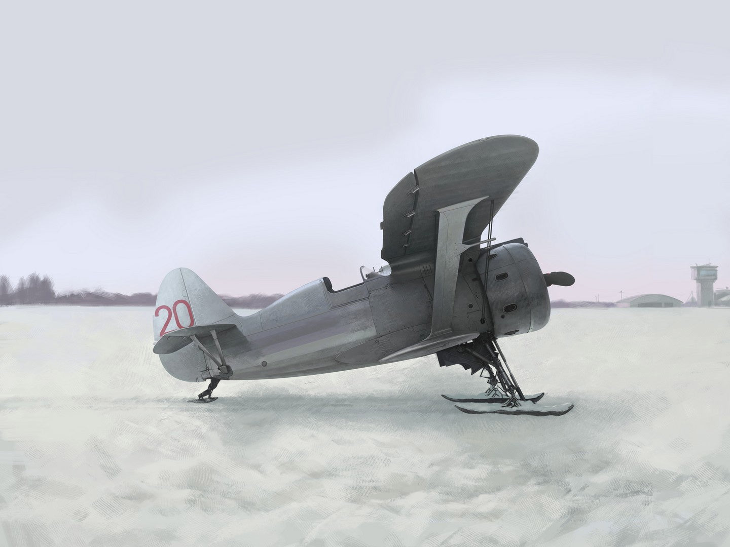 I-153, WWII Soviet Biplane Fighter (Winter Version) ICM48096