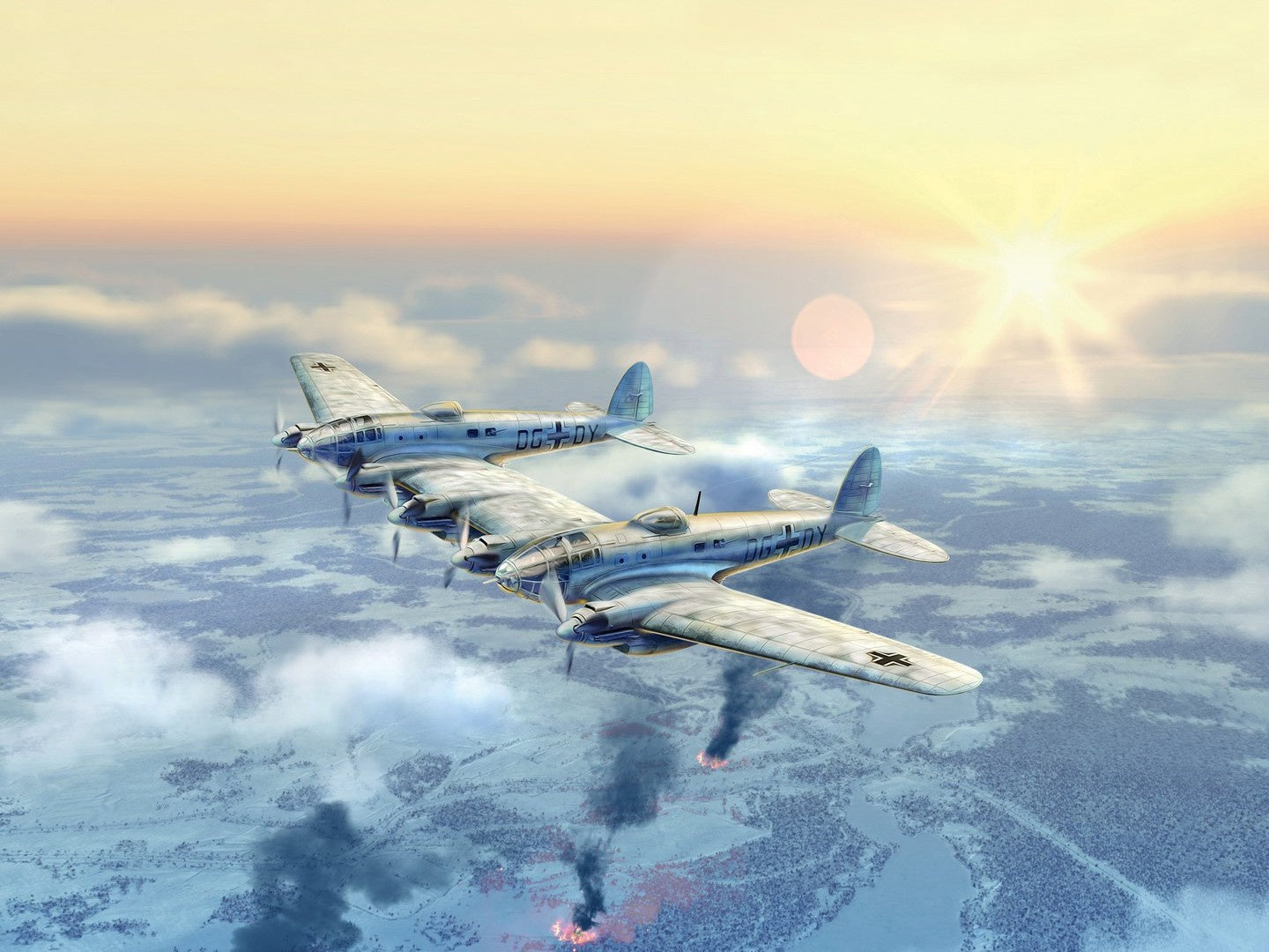 He 111Z-1 “Zwilling”, WWII German Glider Tug            ICM48260