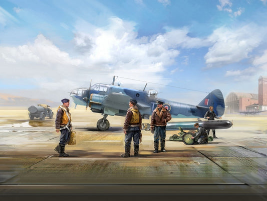 Bristol Beaufort Mk.IA with RAF Pilots & Ground Staff Figures ICM48313