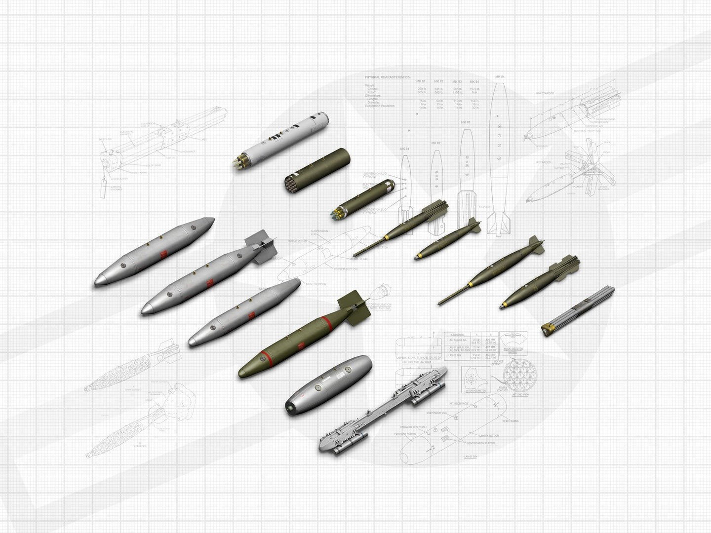U.S. Aviation Armament (Bombs & Missiles) ICM48406
