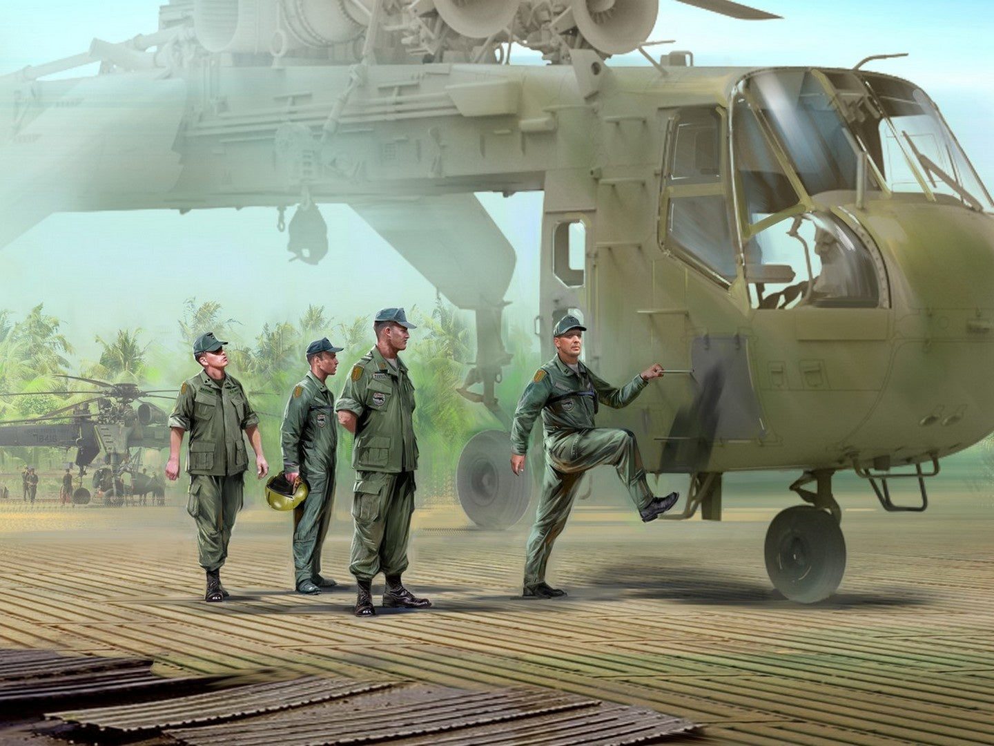 U.S. Helicopter Pilots (1960s-1970s) 4 Figures ICM53101