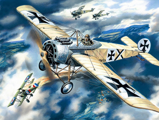 Fokker E.IV, WWI German Fighter Plane ICM72111