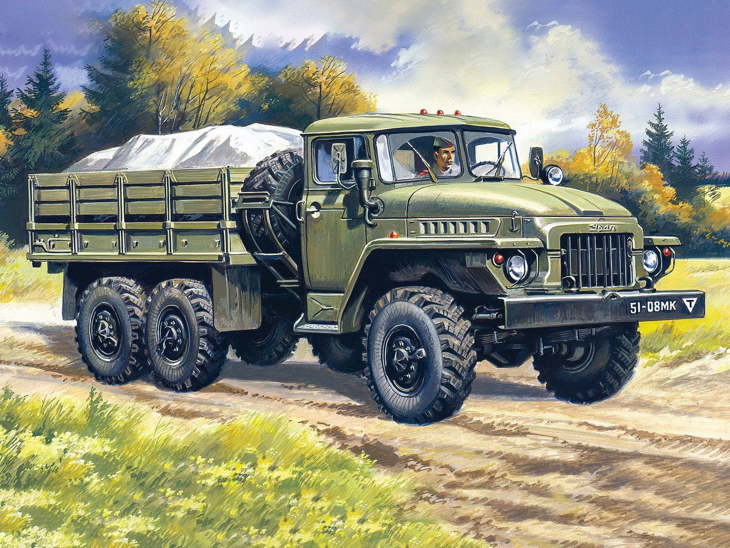 URAL-375D, Army Truck ICM72711