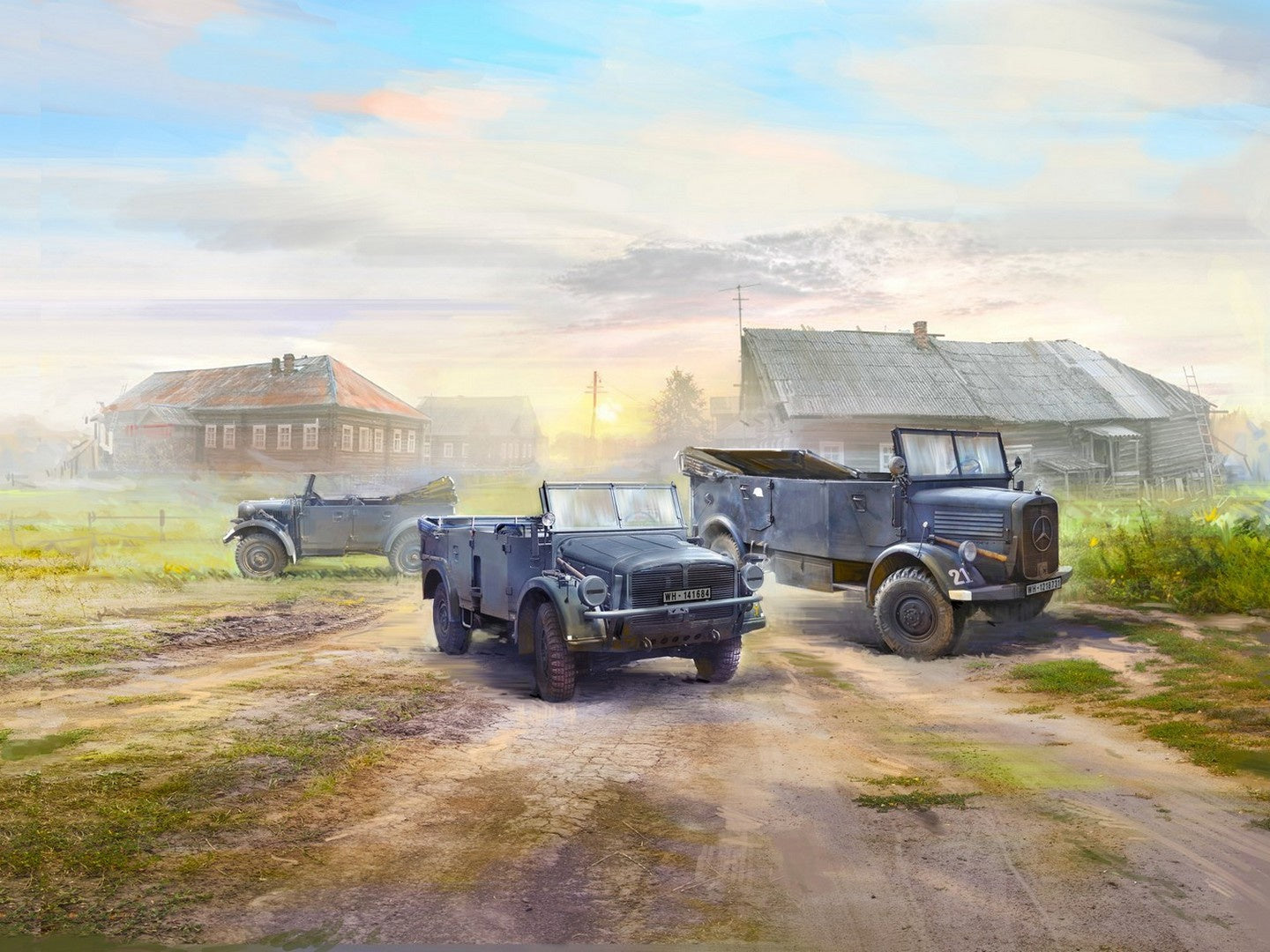 Wehrmacht Off-Road Cars, Kfz.1, Horch 108 Typ 40, L1500A (Set of 3) ICMDS3503