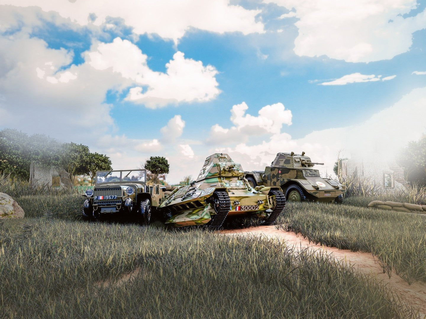 Battle of France, Spring 1940 with French Combat Vehicles (Set of 3) ICMDS3514