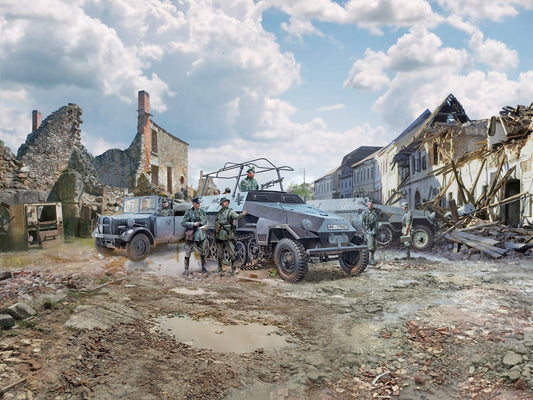 Battle of France, Spring 1940 (Sd.Kfz 251 APC, Radio Command APC, Kfz.2 & Figures) ICMDS3515