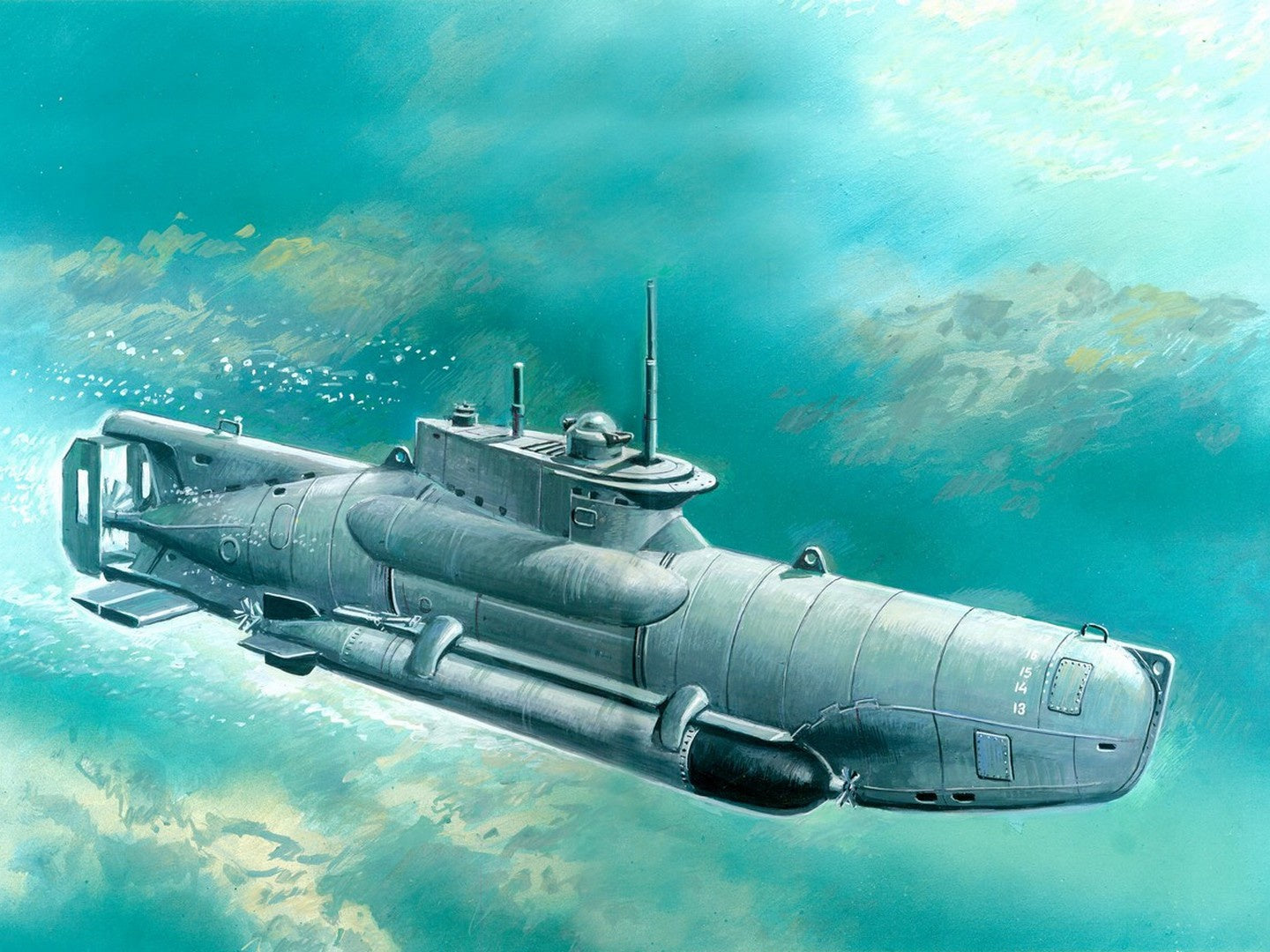 U-Boat Type XXVIIB Seehund (Late), WWII German Midget Submarine ICMS007
