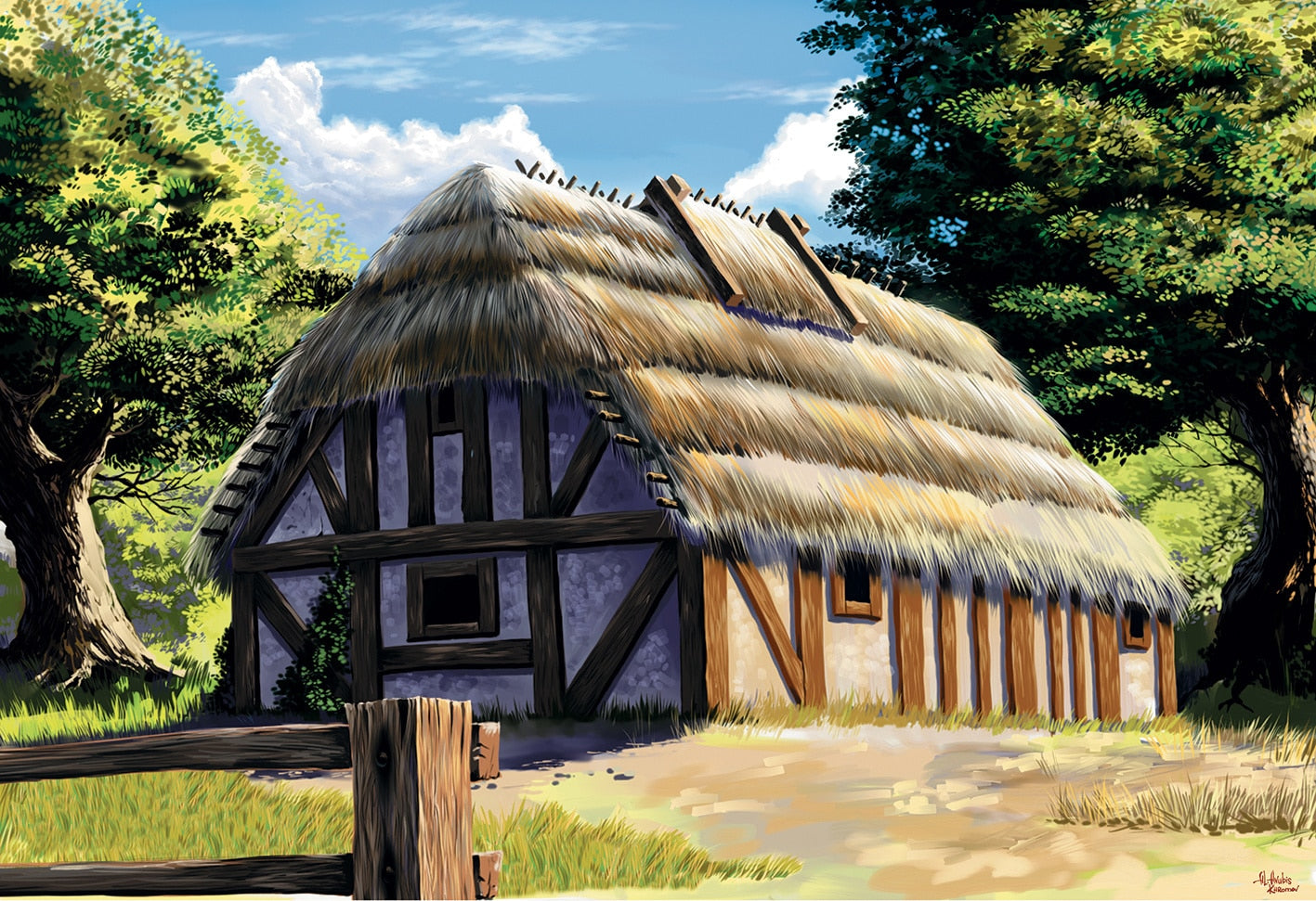 Zvezda European thatched country house RR Z8532