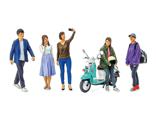 Tamiya 1/24 Campus Friends Ii - Modern Figures X 5 24356