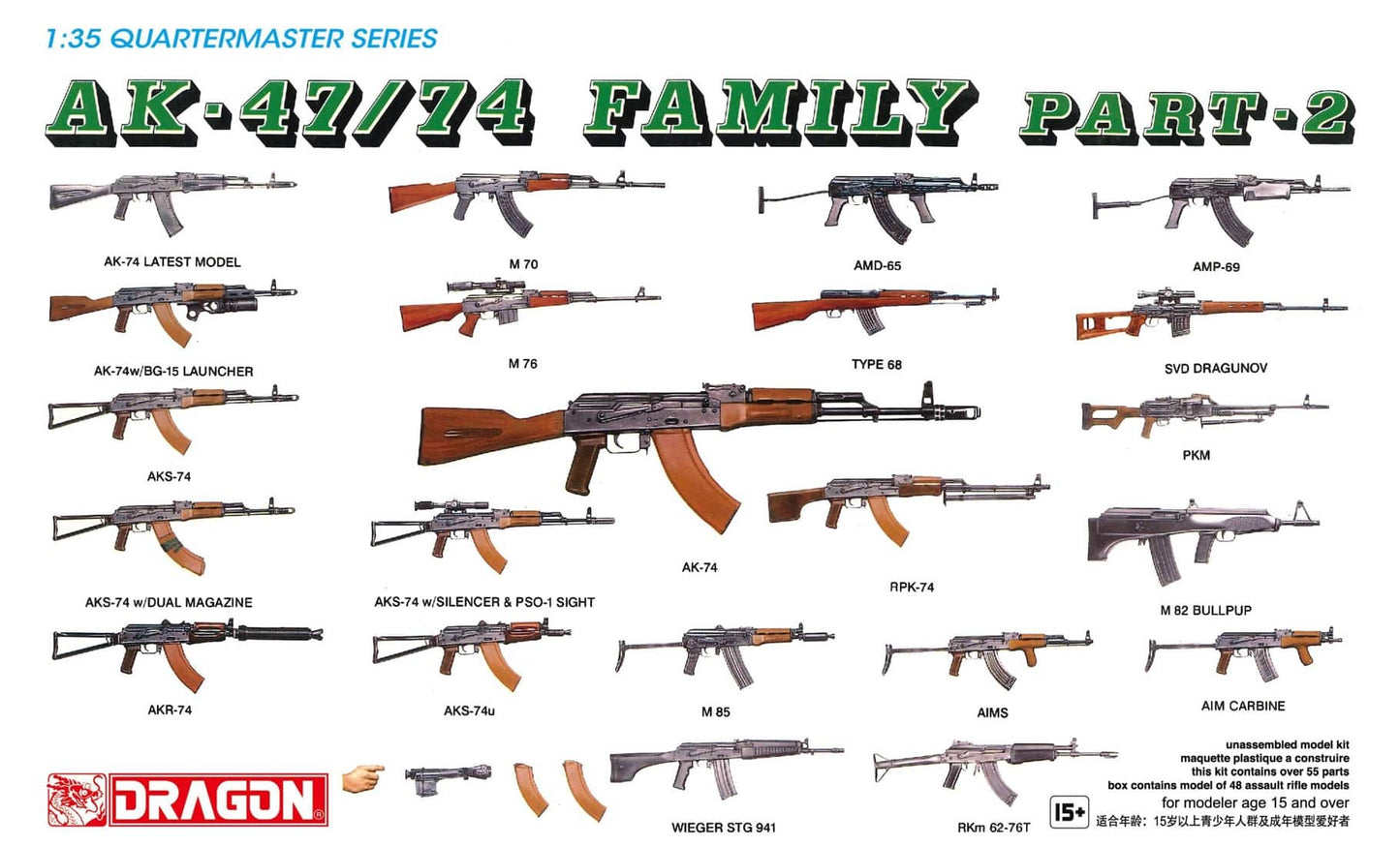 Dragon 1/35 AK-47/74 Family Part 2 D3805