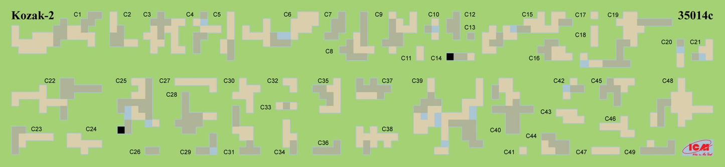 ICM Chevrons of Personnel & Camouflage of Military Vehic Ukrain Army ICM35748
