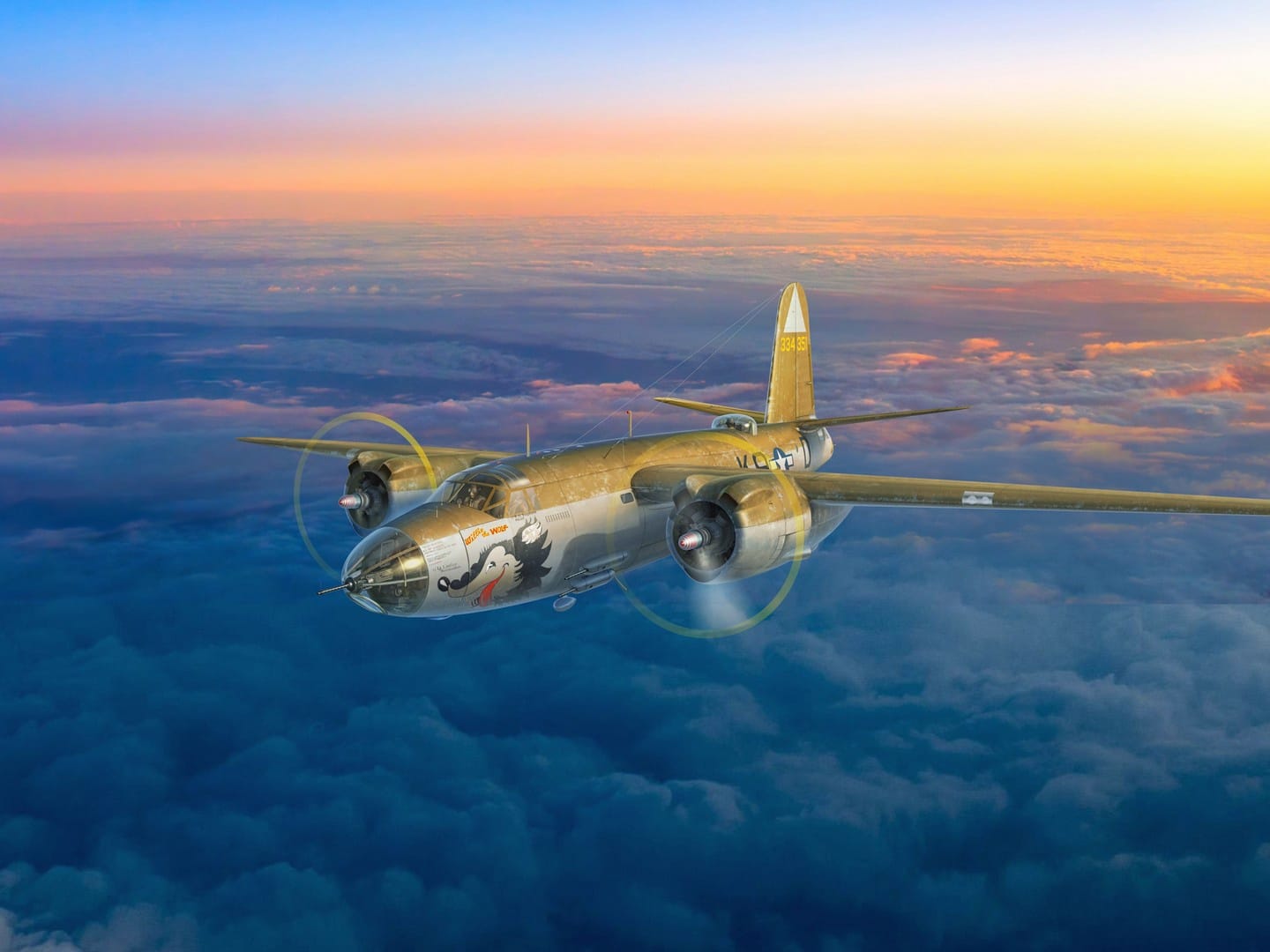 ICM B-26G Marauder, WWII American/French Bomber ICM48323