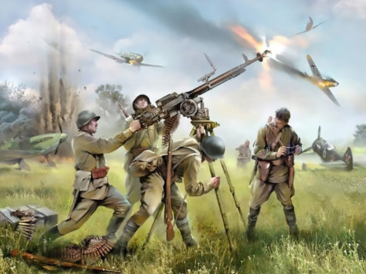 Zvezda Soviet DSHK with Crew WWII Z3609