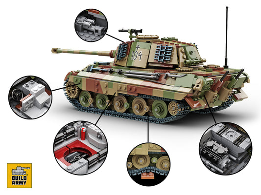 Build Army King Tiger (Tiger ll) In Camo B0182C