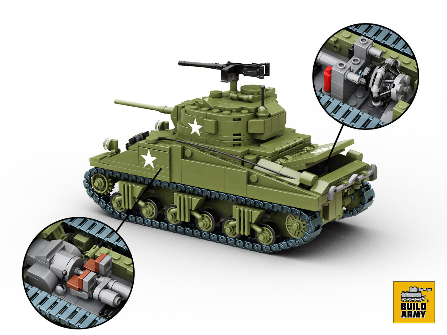 Build Army M4 Sherman B1001