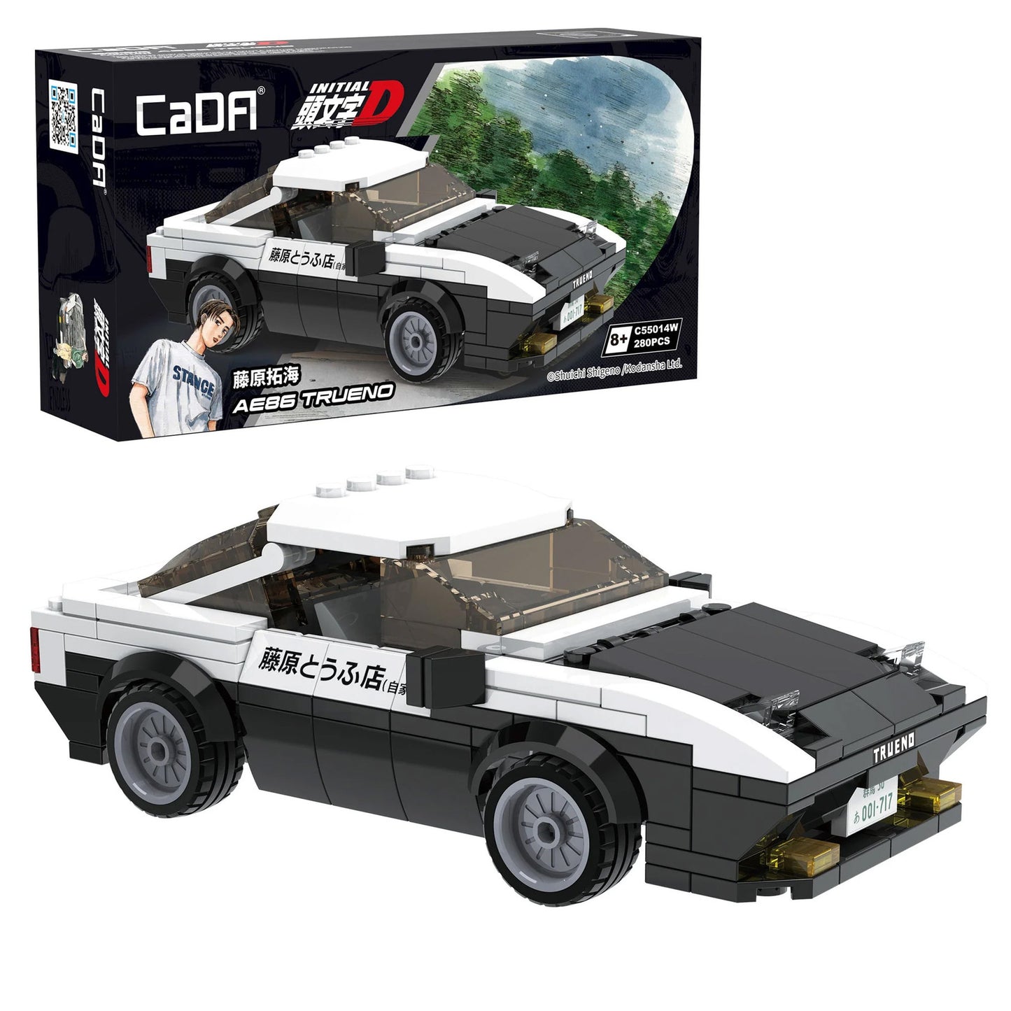 CaDA Initial D 1:24 Toyota Trueno AE86 Car - 280 pcs C55014W