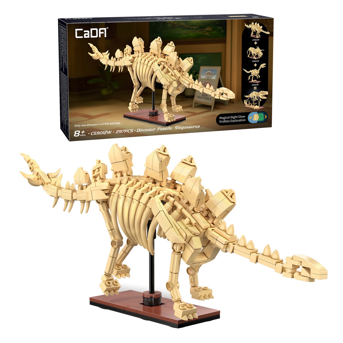 CaDA Dinosaur Fossils: Stegosaurus - 297 pcs C59012W